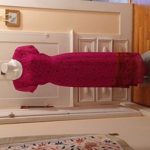 Paradise NY fuschia layered maxi dress Sz 10
